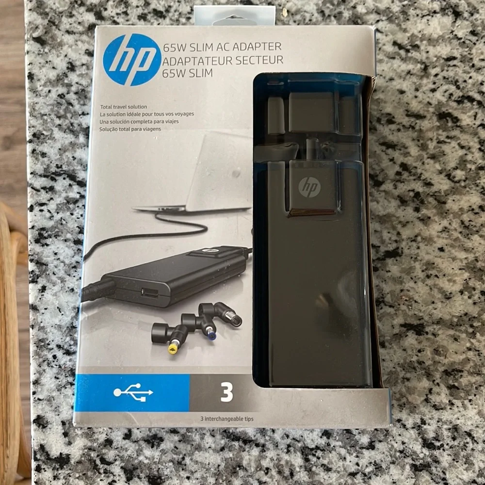 HP slim ac adapter 65W